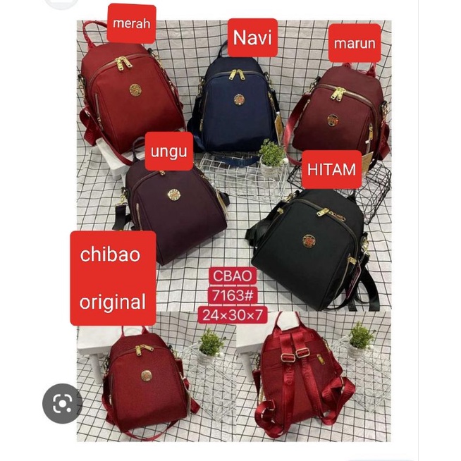 Tas ransel wanita chibao kode 7163#canvas