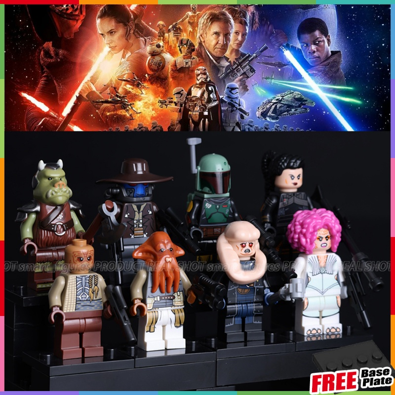 Boba Fett Mini Figure Star Wars Bib Fortuna Theelin Dancer Gamorrean Weequy Darth Bane Minifigures Mainan Hadiah