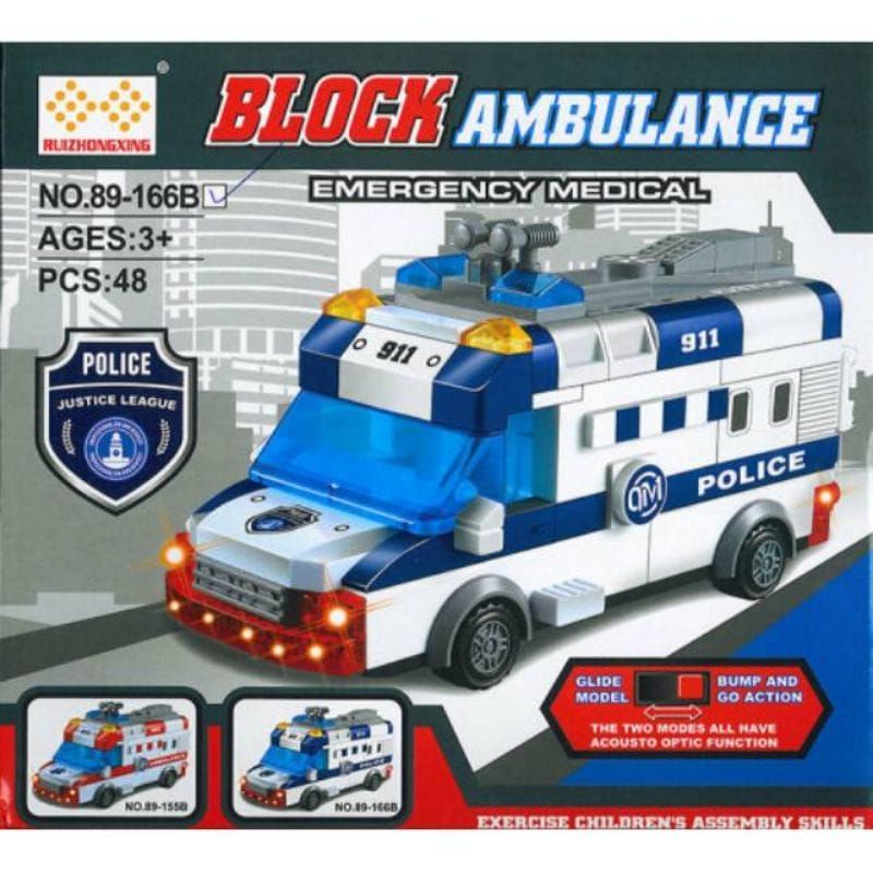 MAINAN LEGO BLOCK AMBULANCE
