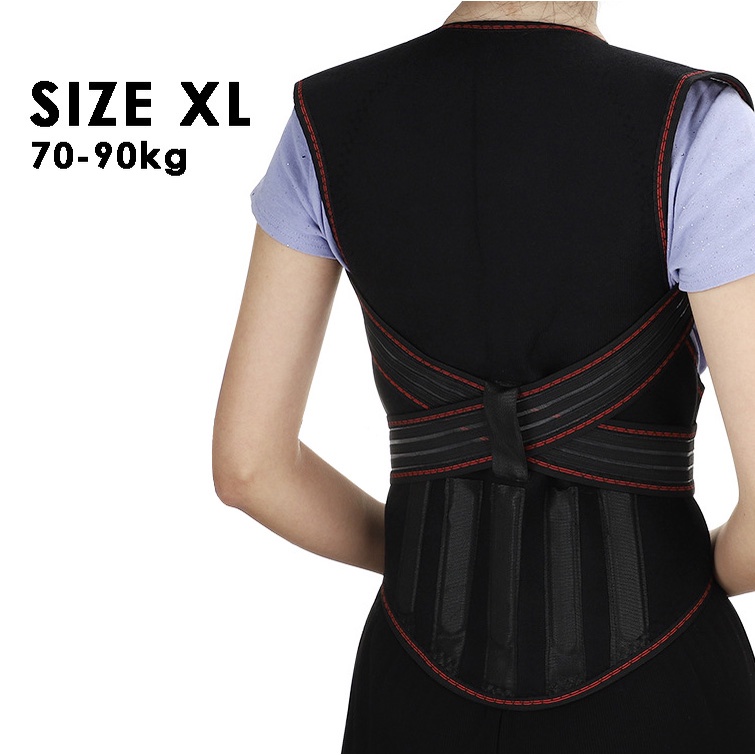 Sabuk Terapi Penyangga Sakit Punggung Magnet Pria &amp; Wanita Anti Bungkuk Posture Back Support Brace Posture