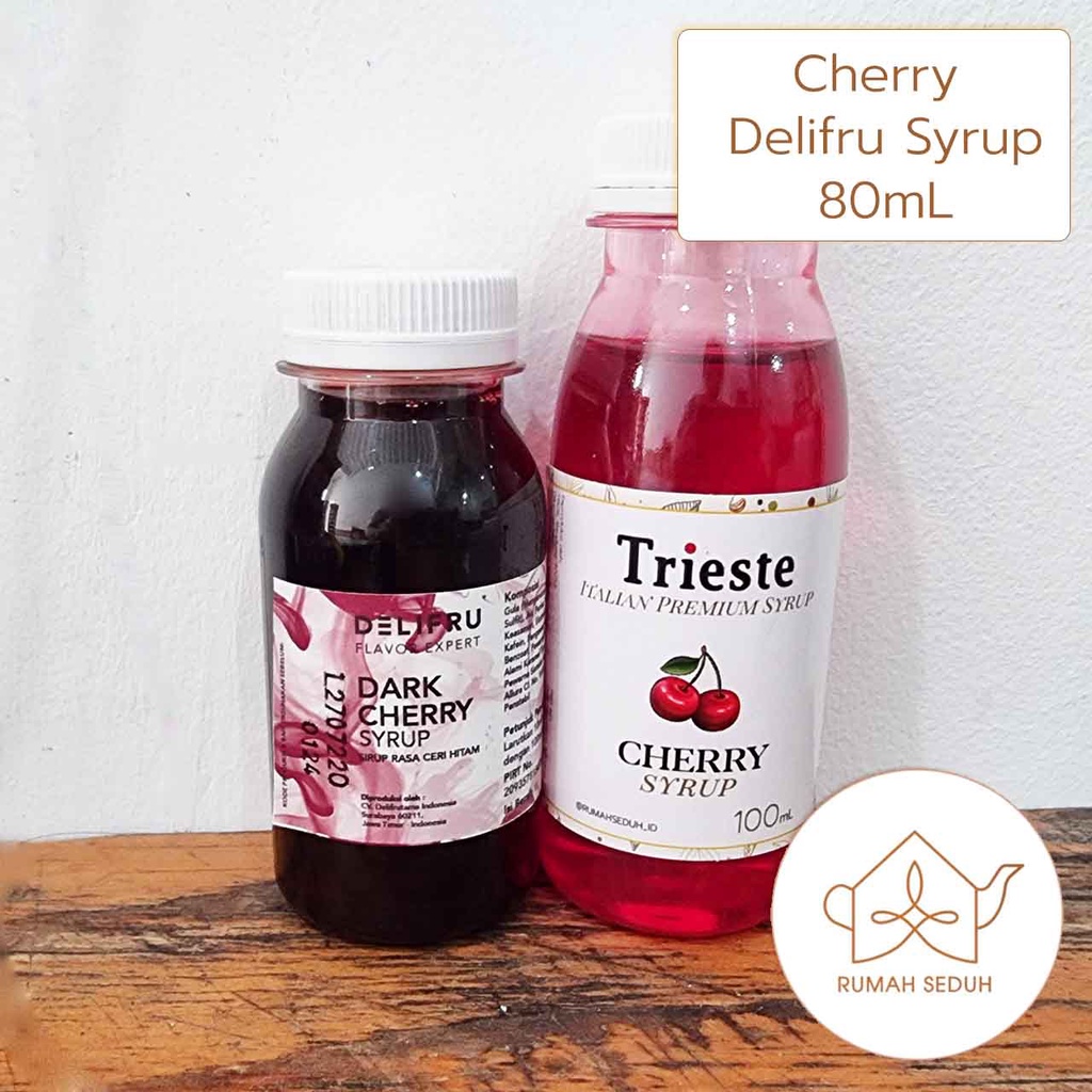 

100mL Trieste Cherry Syrup - Sirup Ceri Delifru Dark CHerry Sirop