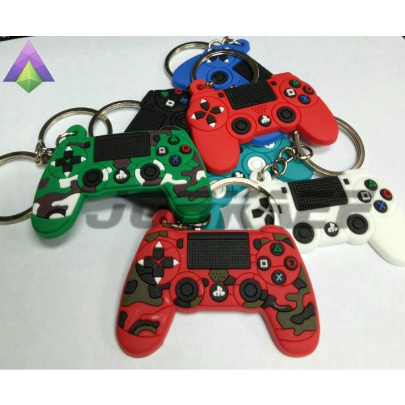 GANTUNGAN KUNCI BENTUK STIK PS 4 / KEY CHAIN STICK DUALSHOCK PS4 / AKSESORIS SOUVENIR GAME KONSOL