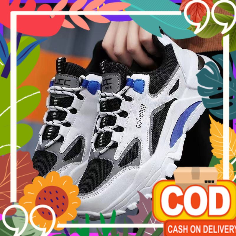 【COD & Kirim Hari ini】Sepatu Sneakers Olahraga Casual Hitam Pria Import Premium Spatu Sneakers pria 