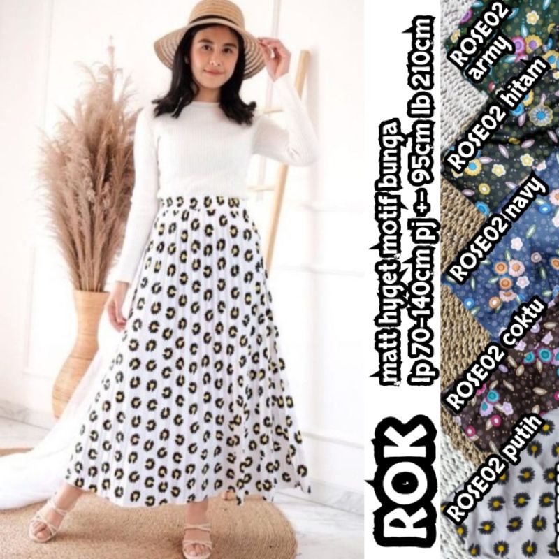 [Fashion Muslim] ROK HYGET motif | rok muslimah remaja mayung bunga kekinian terlaris