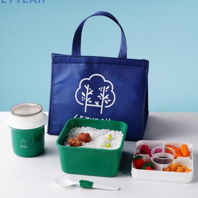 Letyeah Kotak Makan Set 1600Ml Tempat Bekal Lunch Box/500Ml Mangkuk Storalena