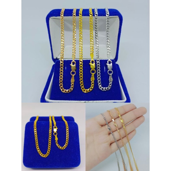 kalung anak cewe cowo rantai stang polos/perak asli silver 925 lapis emas/perhiasan anak fashion terbaru