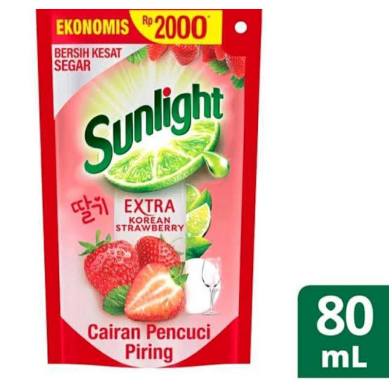 SUNLIGHT 90 ml DAN SPONS CUCI PIRING