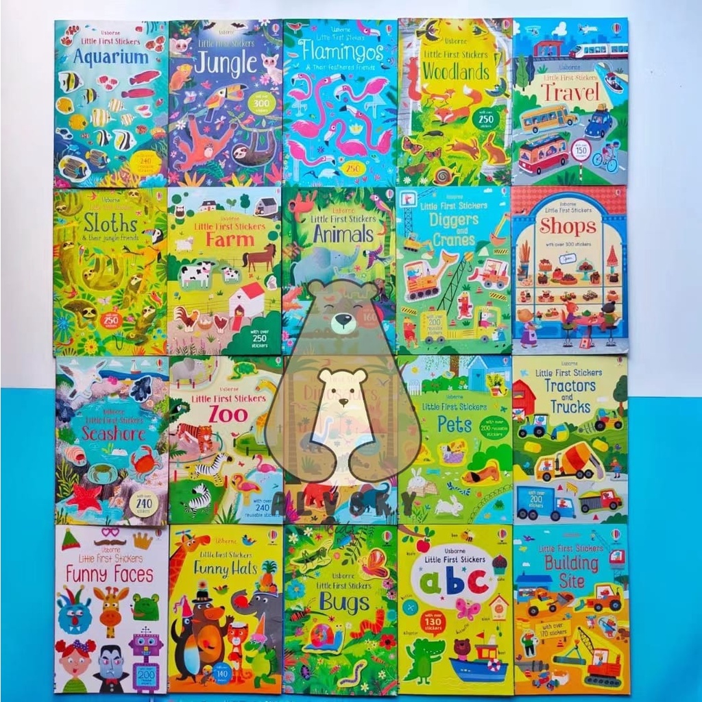 BUKU STIKER KETRAMPILAN ANAK USBORNE LITTLE FIRST STICKERS BOOK