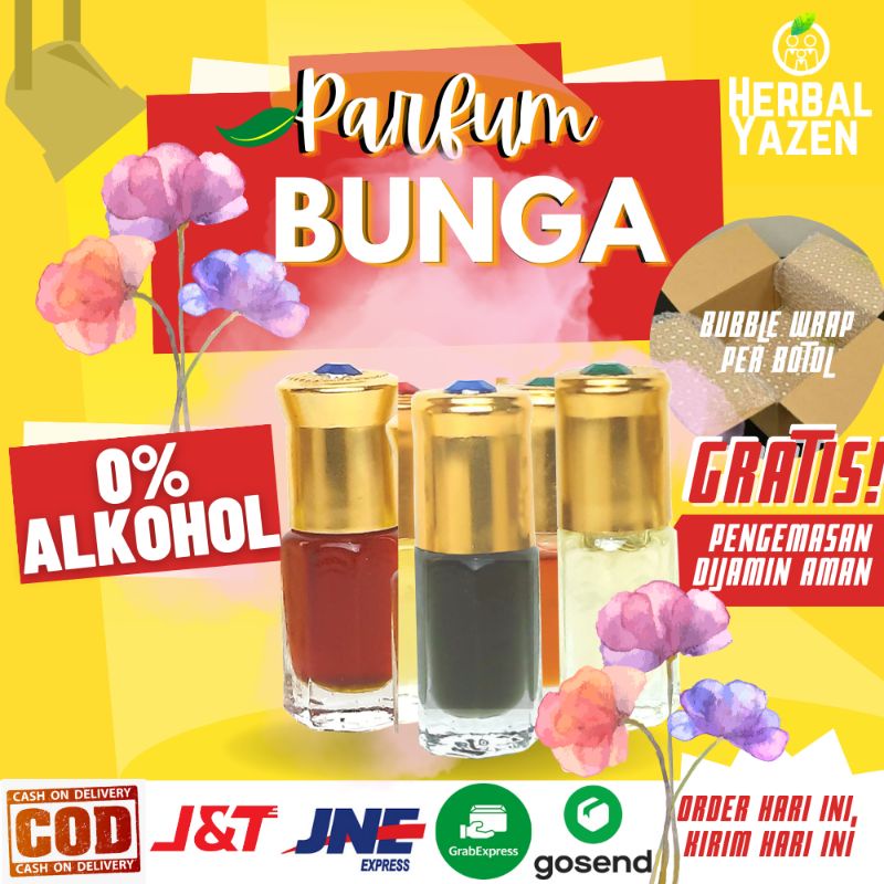 Parfum Aroma BUNGA FLORAL Original Non Alkohol 3ml 6ml 12ml Parfum Original Bibit Parfum Murni Parfu