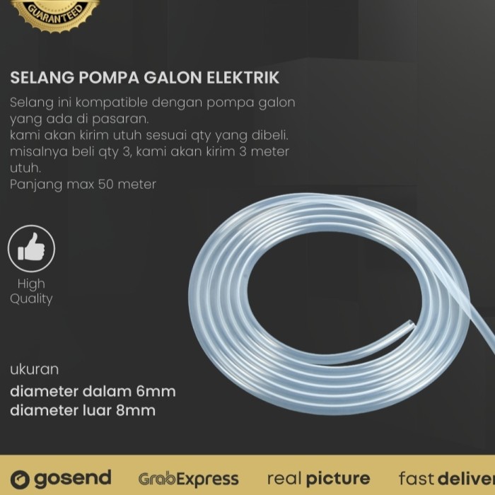 1 Meter Selang Silikon Pompa Galon Elektrik PIPA SILICONE WATER DISPEN