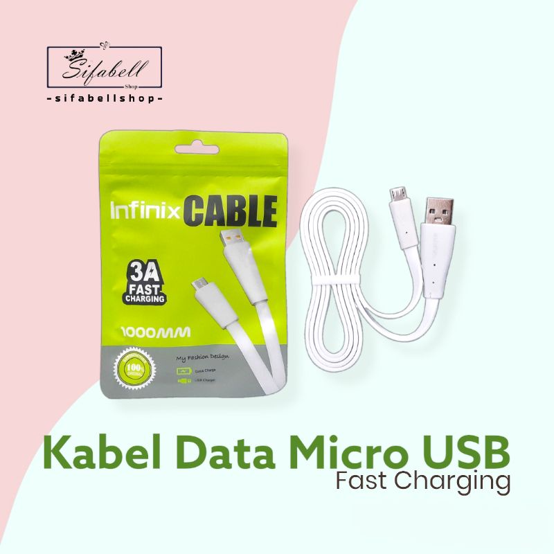 Kabel Data Micro USB Branded 3A Fast Charging Kabel Cas Kabel Charger Packing Plastik