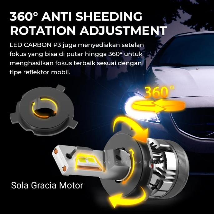 LED CARBON P3 AUTOVISION H4/H11/HB3/H7