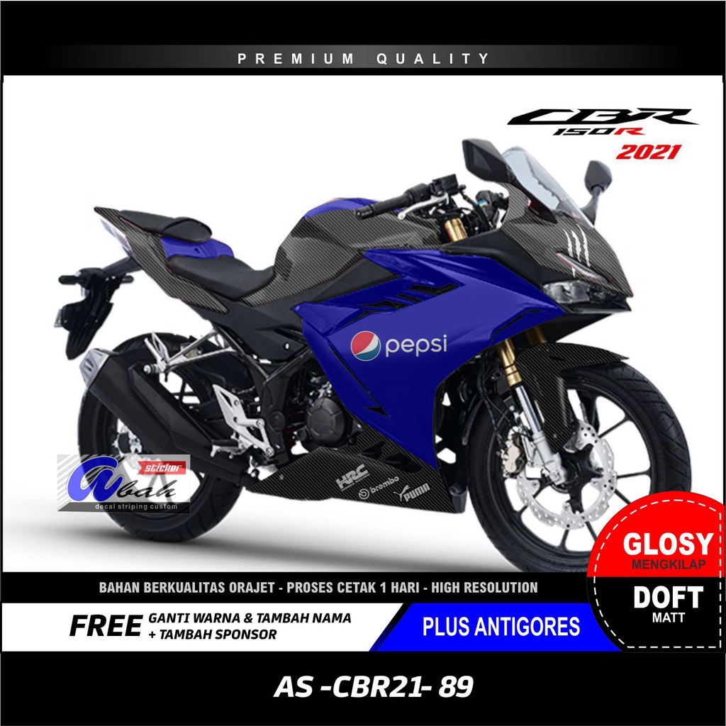 Sticker Decal CBR 150R 2021, CBR 2022 Desain 89 Fullbody... Decal Honda Keren, Decal Terbaru