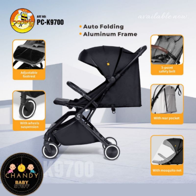 BABY STROLLER ALLOY PC-K9700 PACIFIC (ONE HAND FOLDING) MUDAH DILIPAT