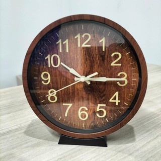 jam dinding aesthetic PT 018 Minimalis Murah Platinum PT-018 Coklat Urat Kayu - Coklat Tua, Detak B4
