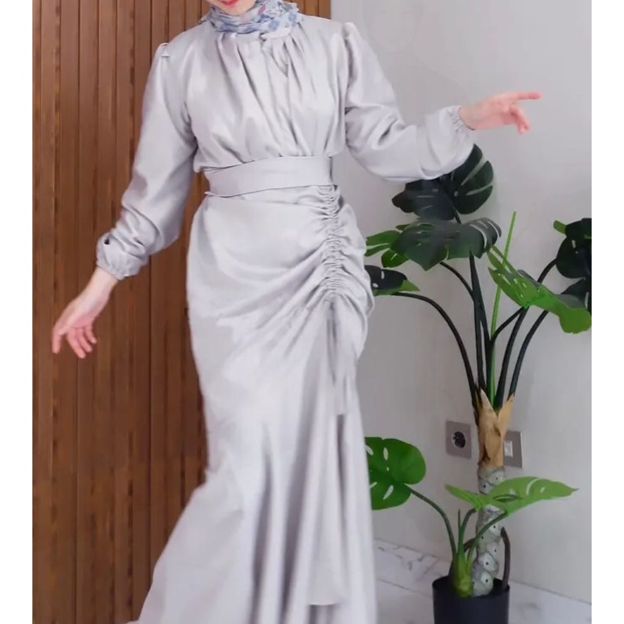 PCS MAXY VANYA SLIK MS FASHION PAKAIAN WANITA GAMIS DRESS MAXI BUSUI BAHAN VELVET