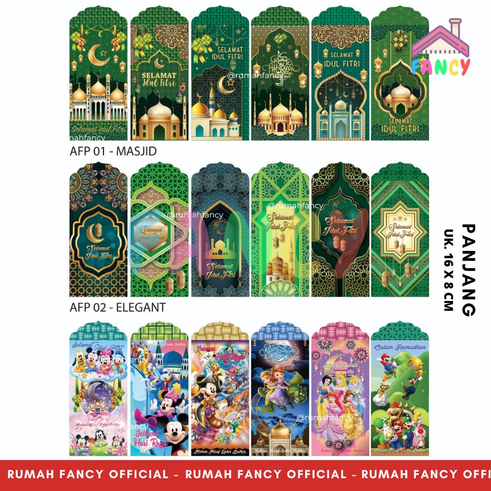 

[1PAK] Angpao isi 6 PCS Amplop Lebaran PANJANG PREMIUM Seri Kartun Lucu / Ramadhan / Ornamen Masjid / IDUL FITRI TERBARU 2025 UANG TIDAK PERLU DILIPAT