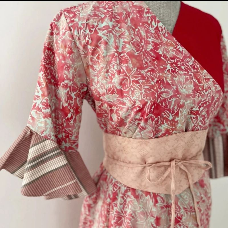 Dress Batik Wanita Kombinasi AVARA | model Gayatri size L