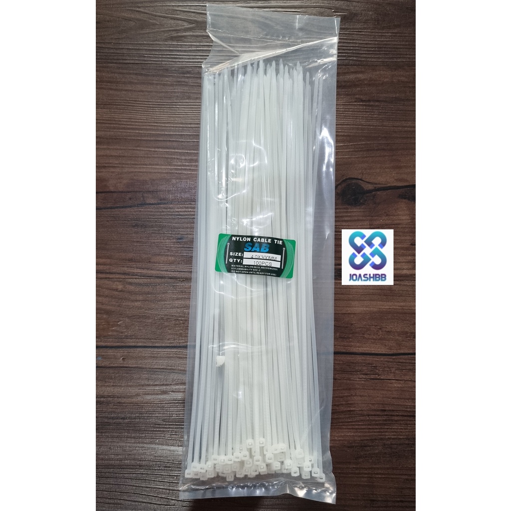 [INSTANT] [250 Pak] Kabel Ties SAB 4 x 300 mm (30cm) isi 100 buah