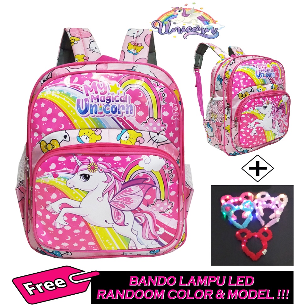 TAS SEKOLAH ANAK PEREMPUAN TK / PAUD KARAKTER UNICORN - LOL - LITTLE PONY - FROZEN RANSEL MINI ANAK CEWEK