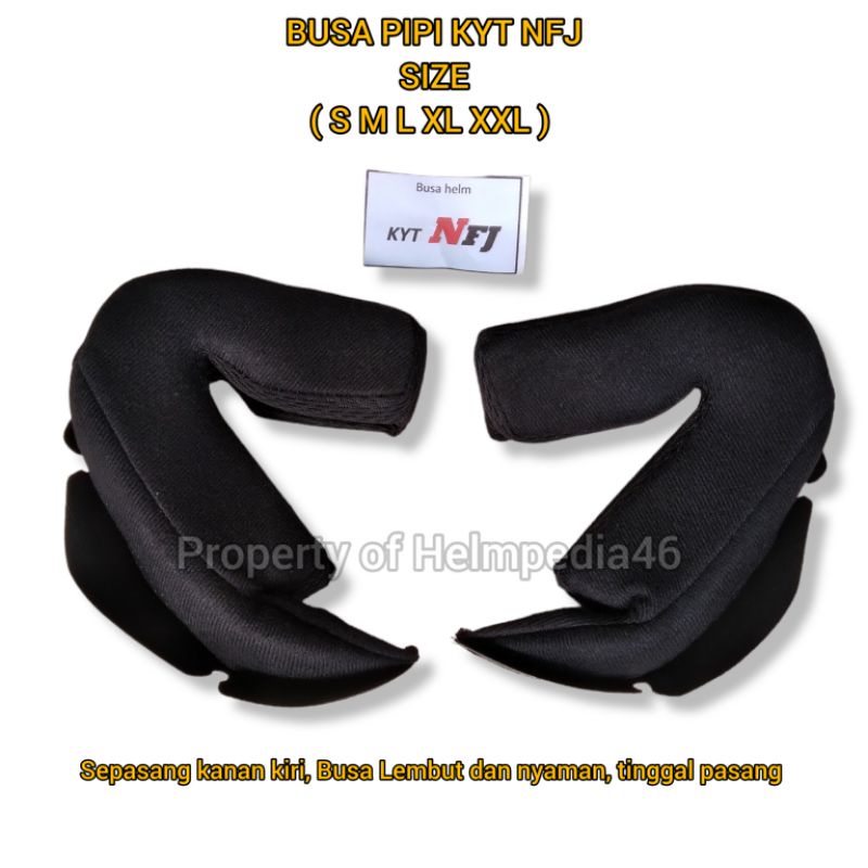 CHEEK PAD BUSA PIPI KYT NFJ - S M L XL XXL - Sepasang Kanan Kiri