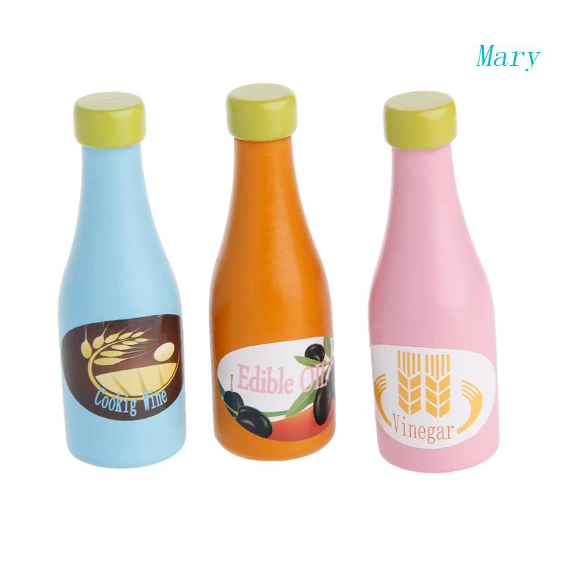 Mary 3pcs Kids Pretend Role for Play Kitchen Mainan Buah Cutting Set Anak