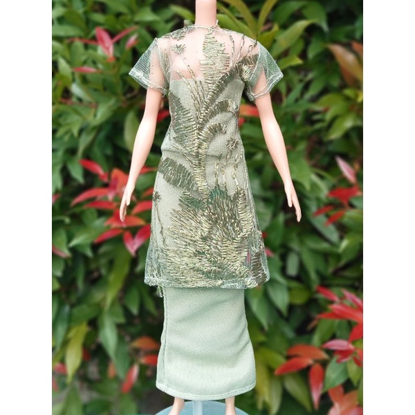 baju kebaya modern boneka berbi cewek 30cm