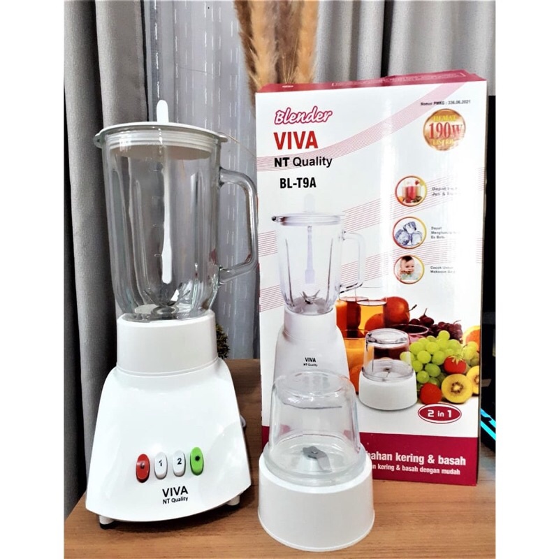 Blender viva BL-T11GN 2in1 Kaca national quality NT 190watt/blender viva serbaguna