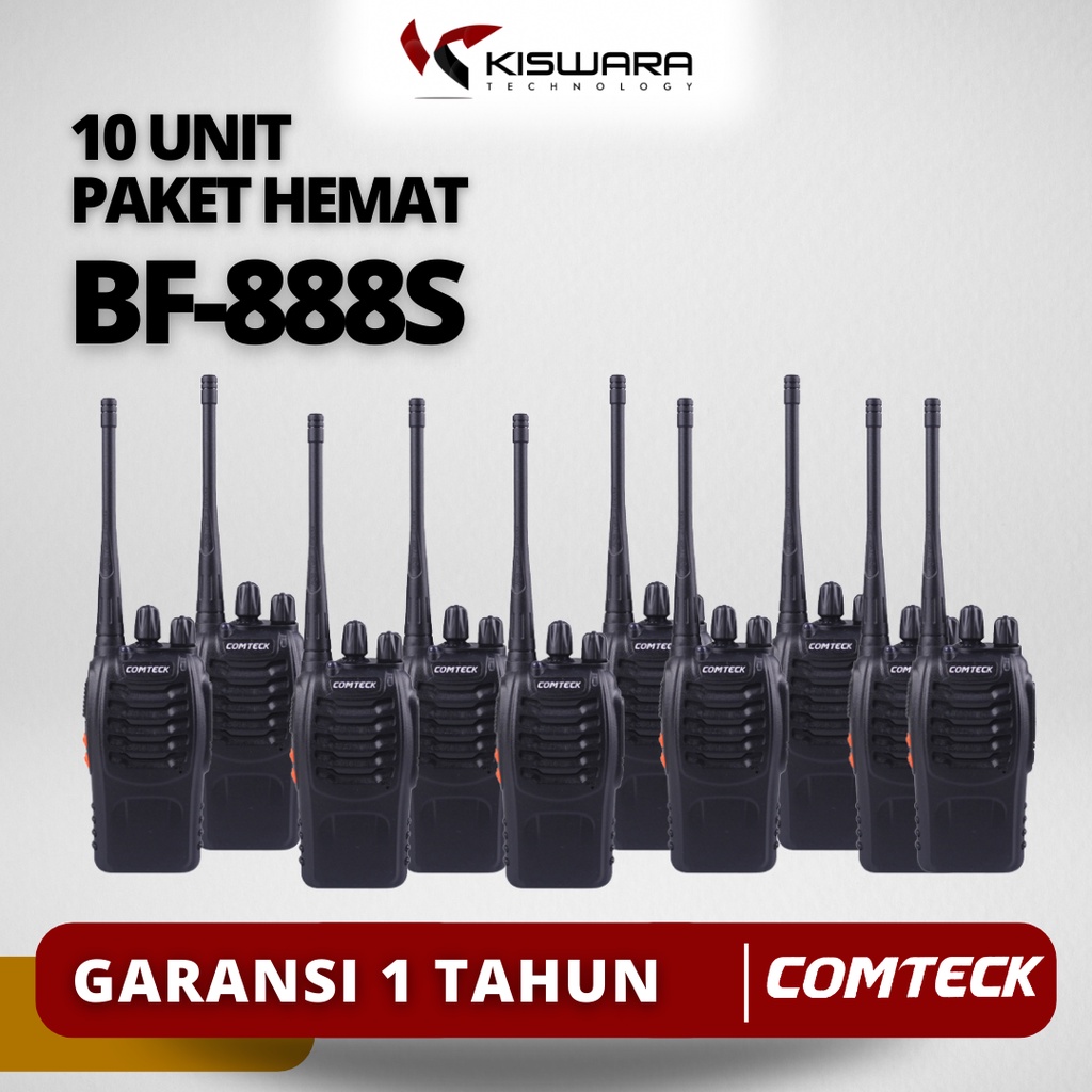 Paket 10 Unit Radio HT Handy Talkie Walkie Talkie BF-888S kiswarabandung