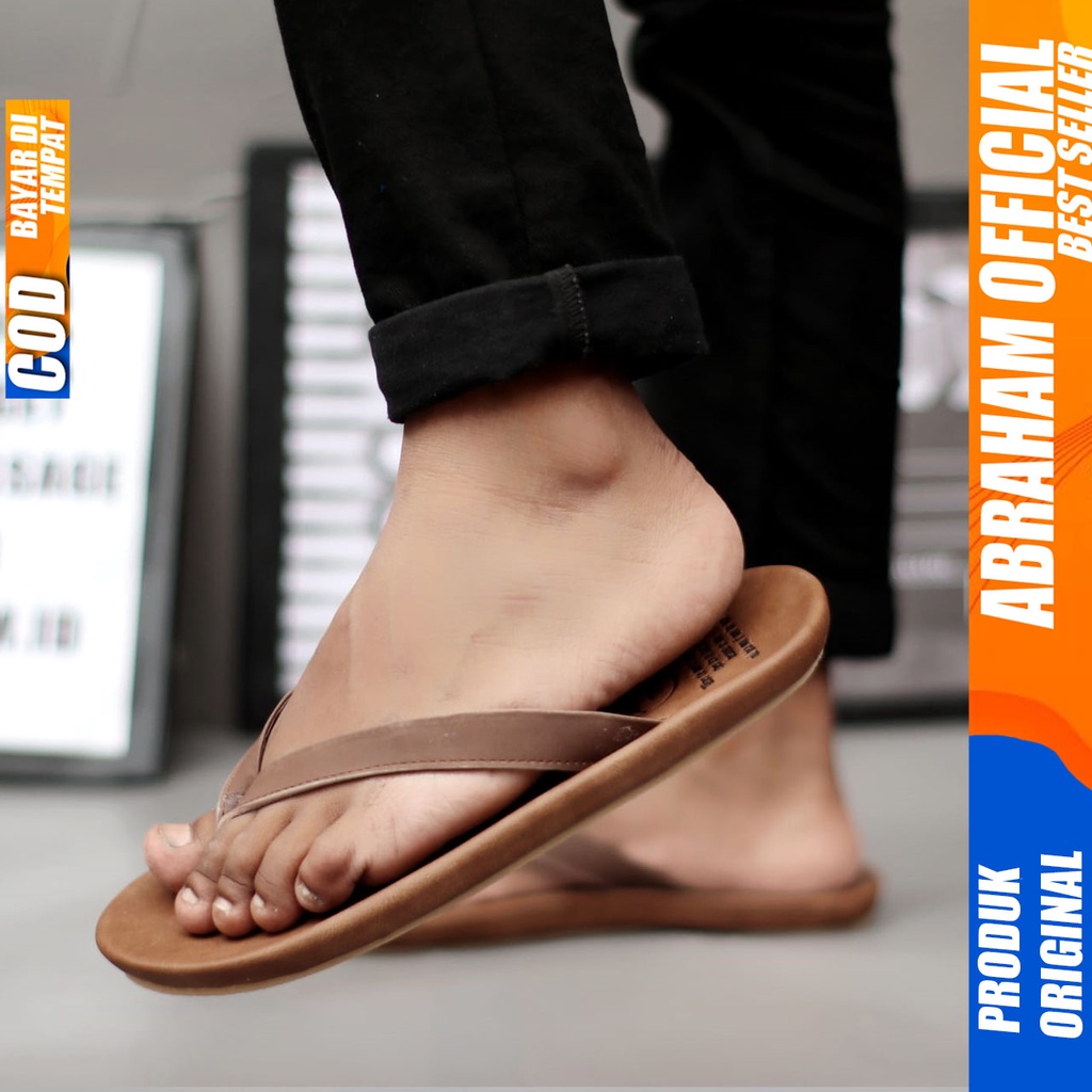 Sandal Kulit Pria Sendal Jepit Pria Original Abraham WALET