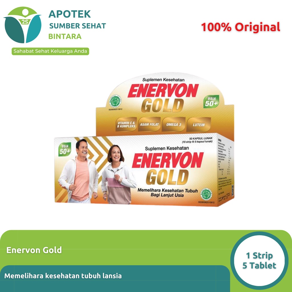 Enervon Gold Vitamin Lansia 1 Strip 5 Tablet