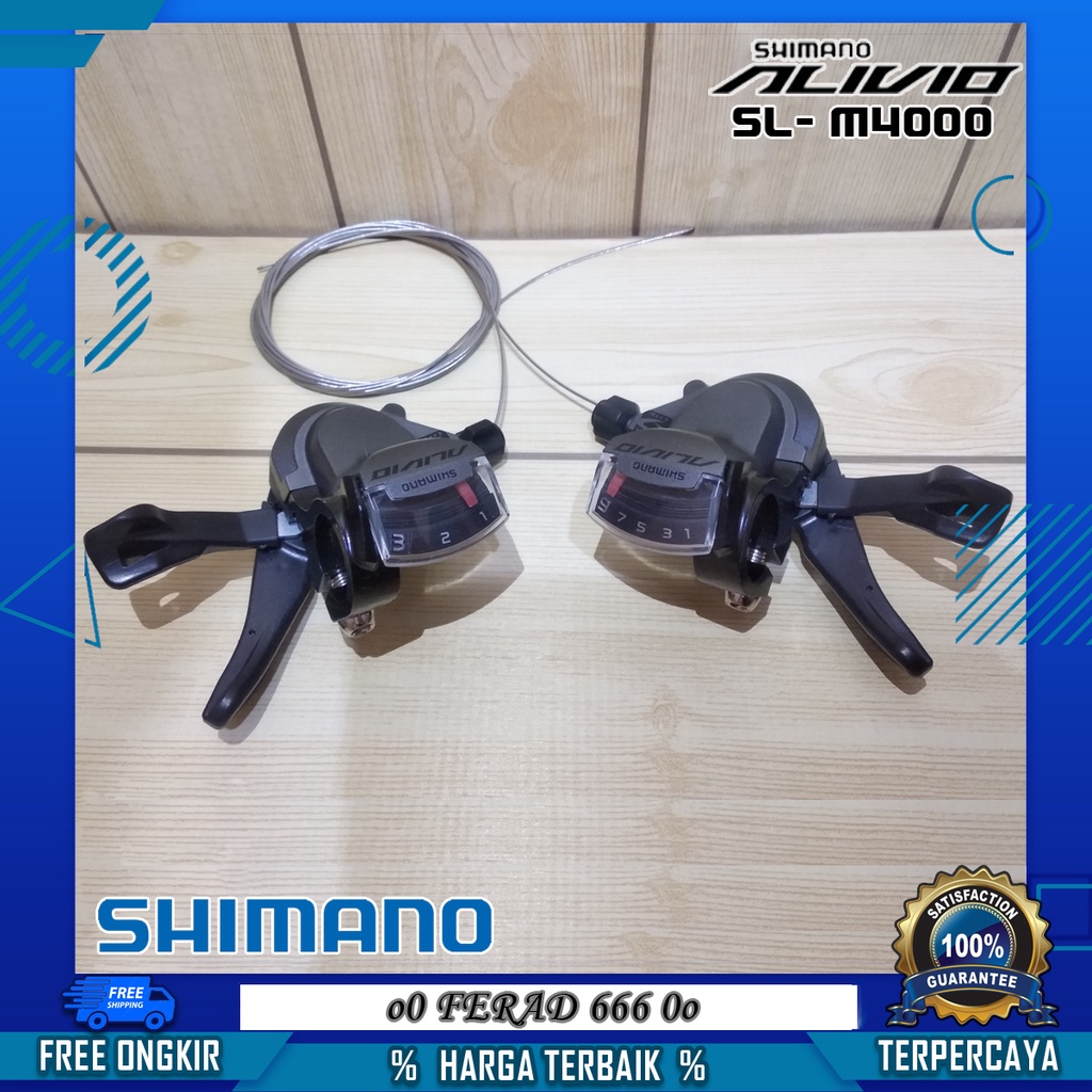 Shifter 9 Speed Model Shimano Alivio M4000 Sepasang L/R