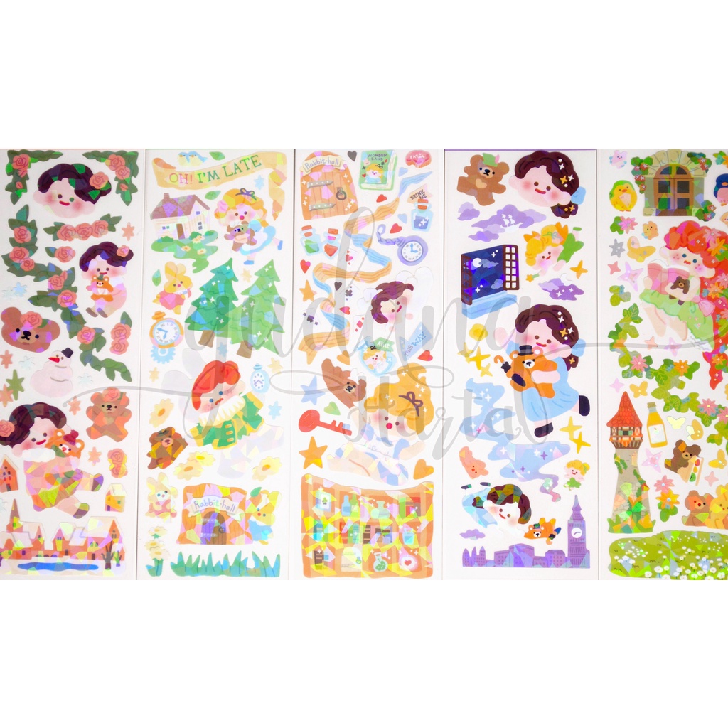 Stiker Cute Chibi Fairy Tale Sticker Motif Kartun Fairy Lucu DIY Scrapbook GH 303378