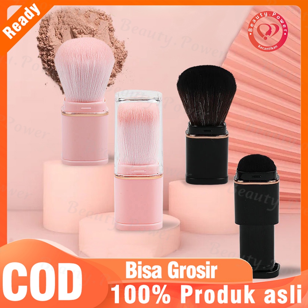 Makeup Brush Retractable Alat Kosmetik Kuas Brush Make Up Tool Mini Travel Portable Blush Brush