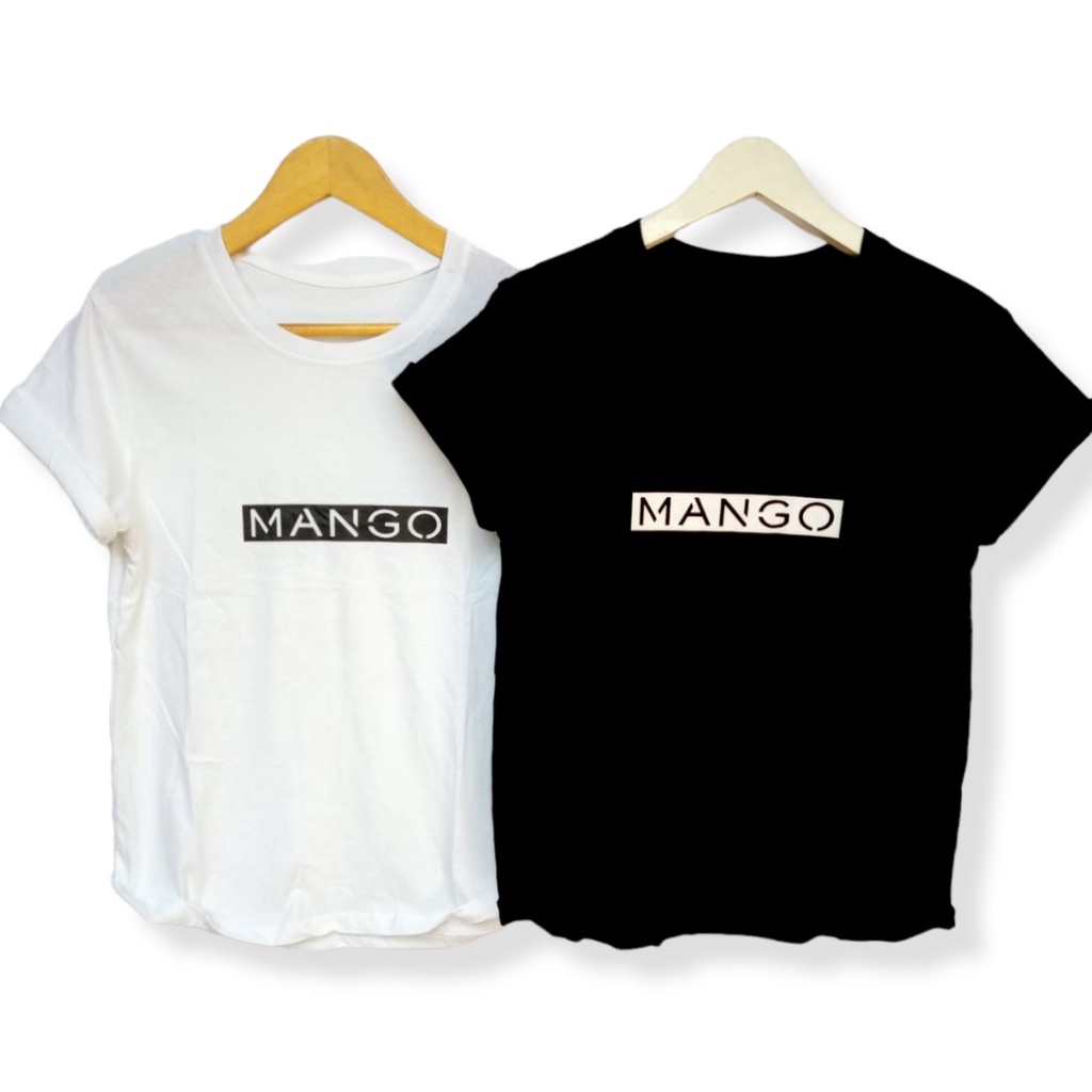 kaos kasual hitam putih ld 84 SIZE M murah atasan katun combed unisex cewek cowok