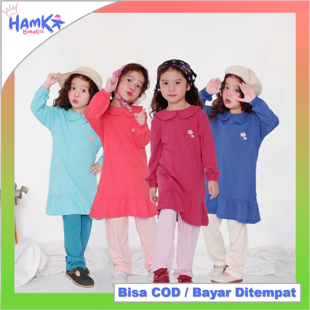 Setelan Baju Anak Perempuan Harian 1 - 6 Tahun Original Cutekids Flowy Series Stelan Baju Anak Cewek Perempuan 1 2 Tahun 2 3 Tahun Lengan Panjang Cocok Untung Ngaji