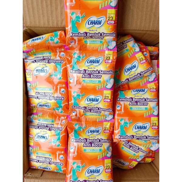 Jual Pembalut Charm Body Fit Extra Maxi 1 Renceng | Shopee Indonesia