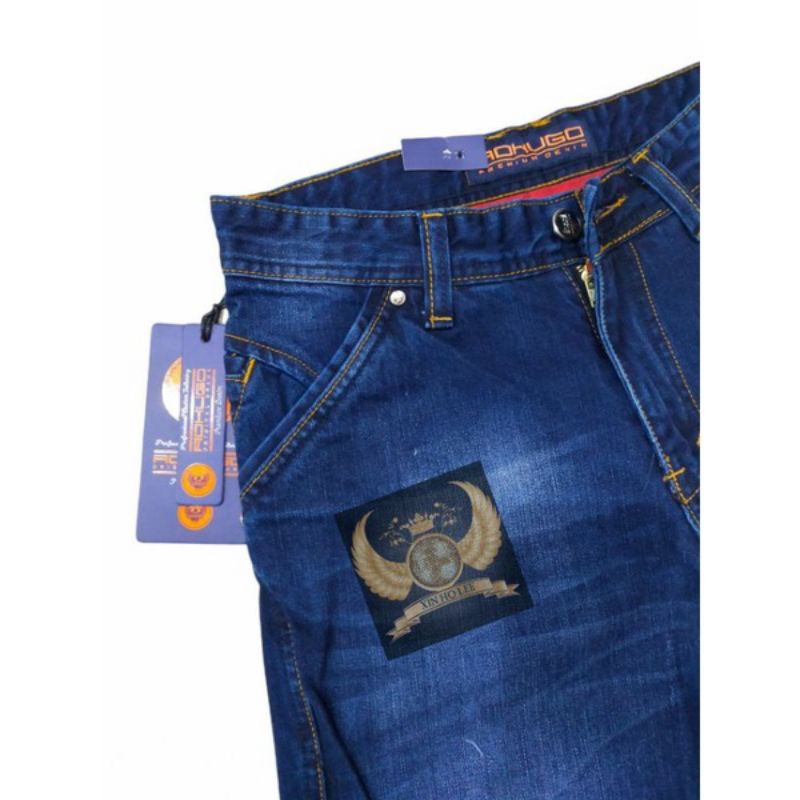 Celana Panjang Lepis Denim Jeans Standar Reguler Fit Merk Adhugo / AdLuis Original Premium Distro Celana Panjang Cowo Dewasa Laki Jeans Lepis Denim Adhugo Model Lions Standar Jumbo