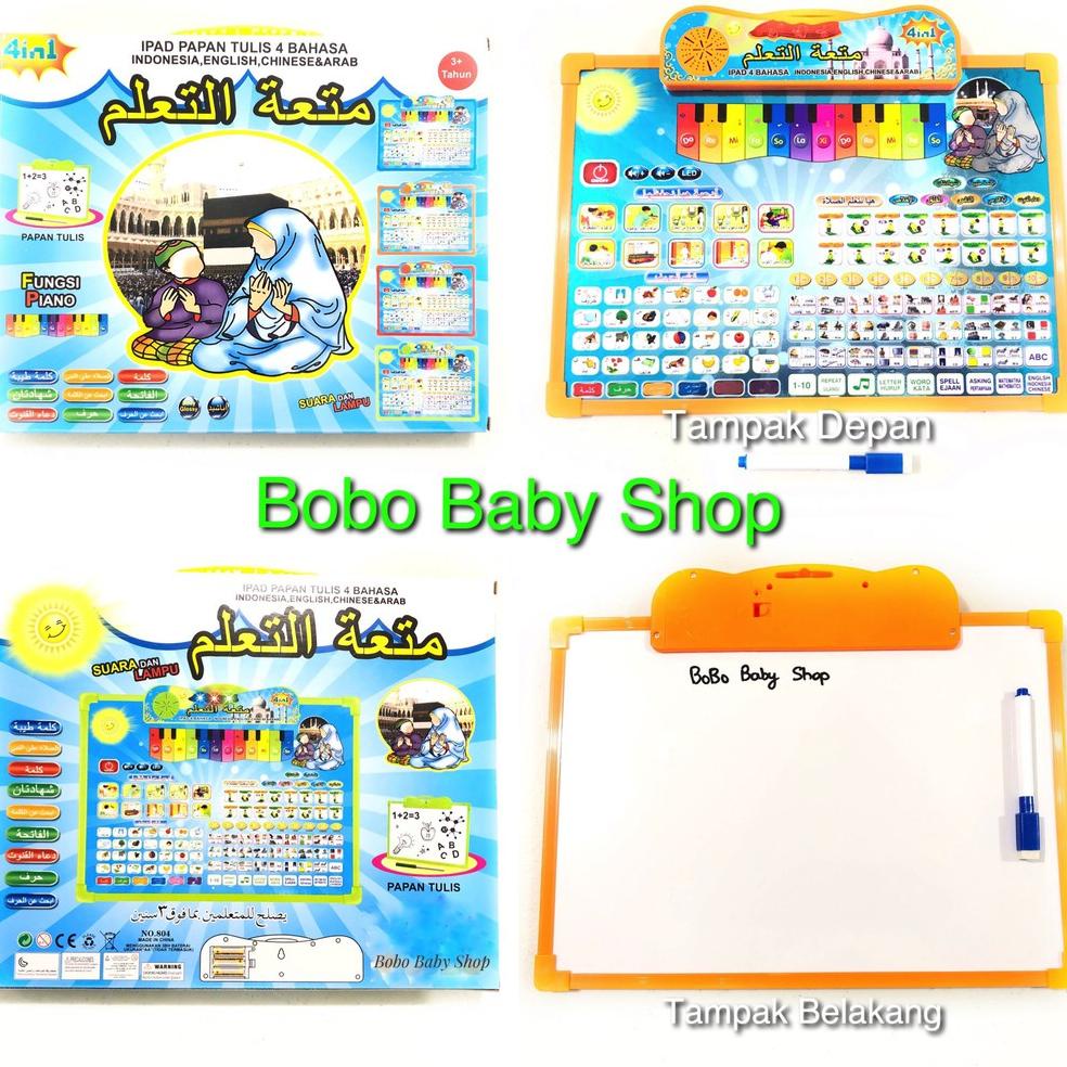 {IJK.13Ja23ᵞ} Ipad Papan Tulis Anak 4 Bahasa / Mainan Anak Playpad Arab + Piano / NEW PLAYPAD