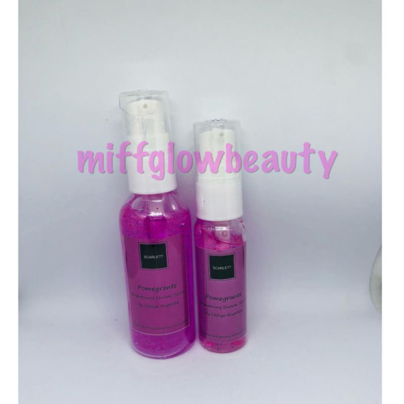 Scarlett body shower mini 30ml 60ml scarlett mini series scarlett coffe charming happy jolly cucumber pomegrante original