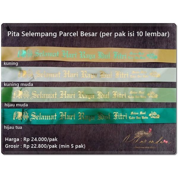 

Alb-13 : Pita Hias Parcel Lebaran (Besar) Per Paket Isi 10 Lembar 001