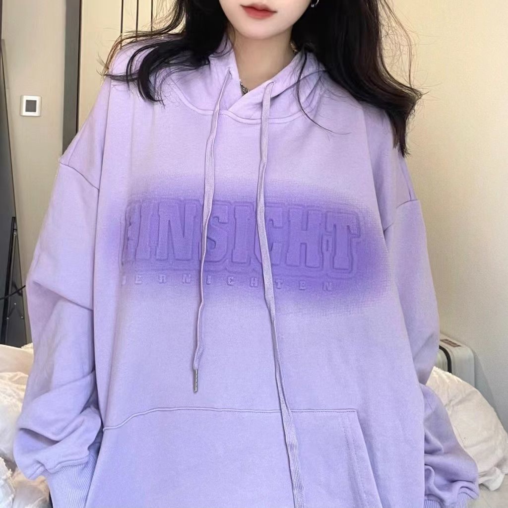 ◐✌Ada stok!!! [Baju baru tipis] 2022 musim gugur baru berkerudung sweater wanita INS super hot mahasiswa jaket all-match