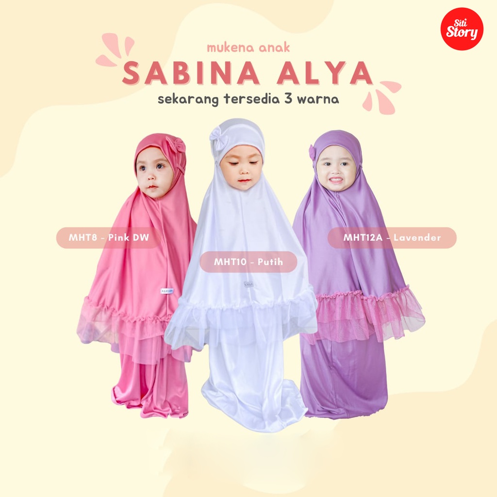 Mukena Mukenah Anak Balita Umur 1 2 3 Tahun Thn Taun Polos Putih Pink Lavender Lilac