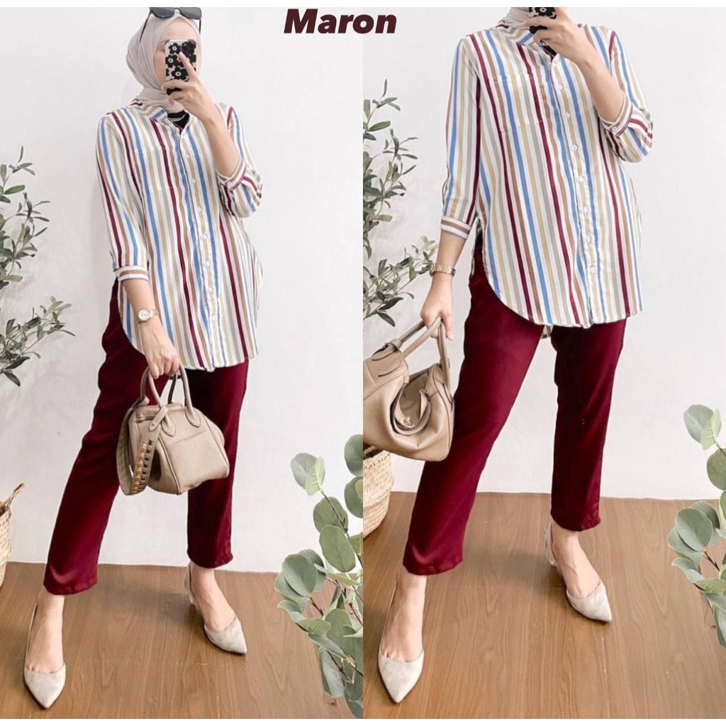 SETELAN PELANGI SYAKILA PREMIUM / SETELAN ATASAN DAN CELANA KEKINIAN / SET PELANGI