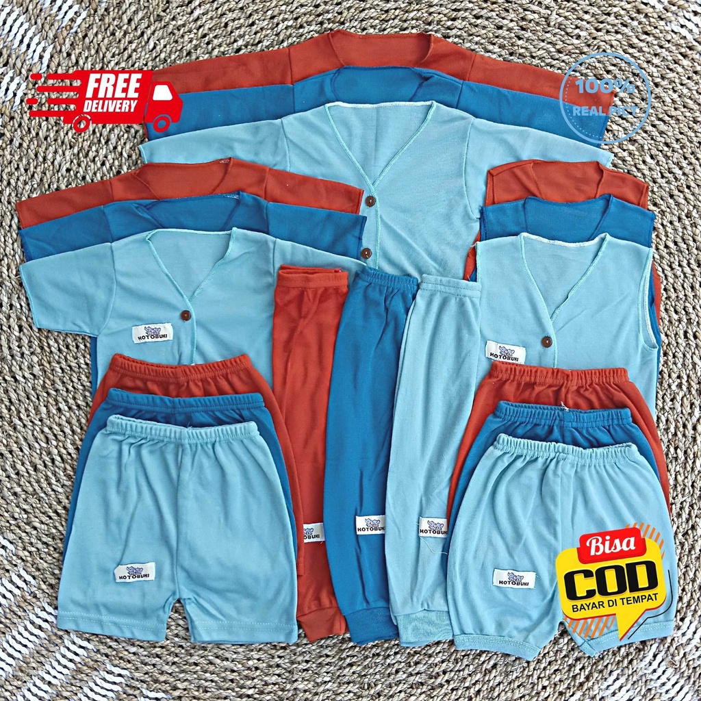 18 pcs / 9 Stel Paket Baju Bayi Baru Lahir Dreamy Night Series merk SNI KOTOBUKI