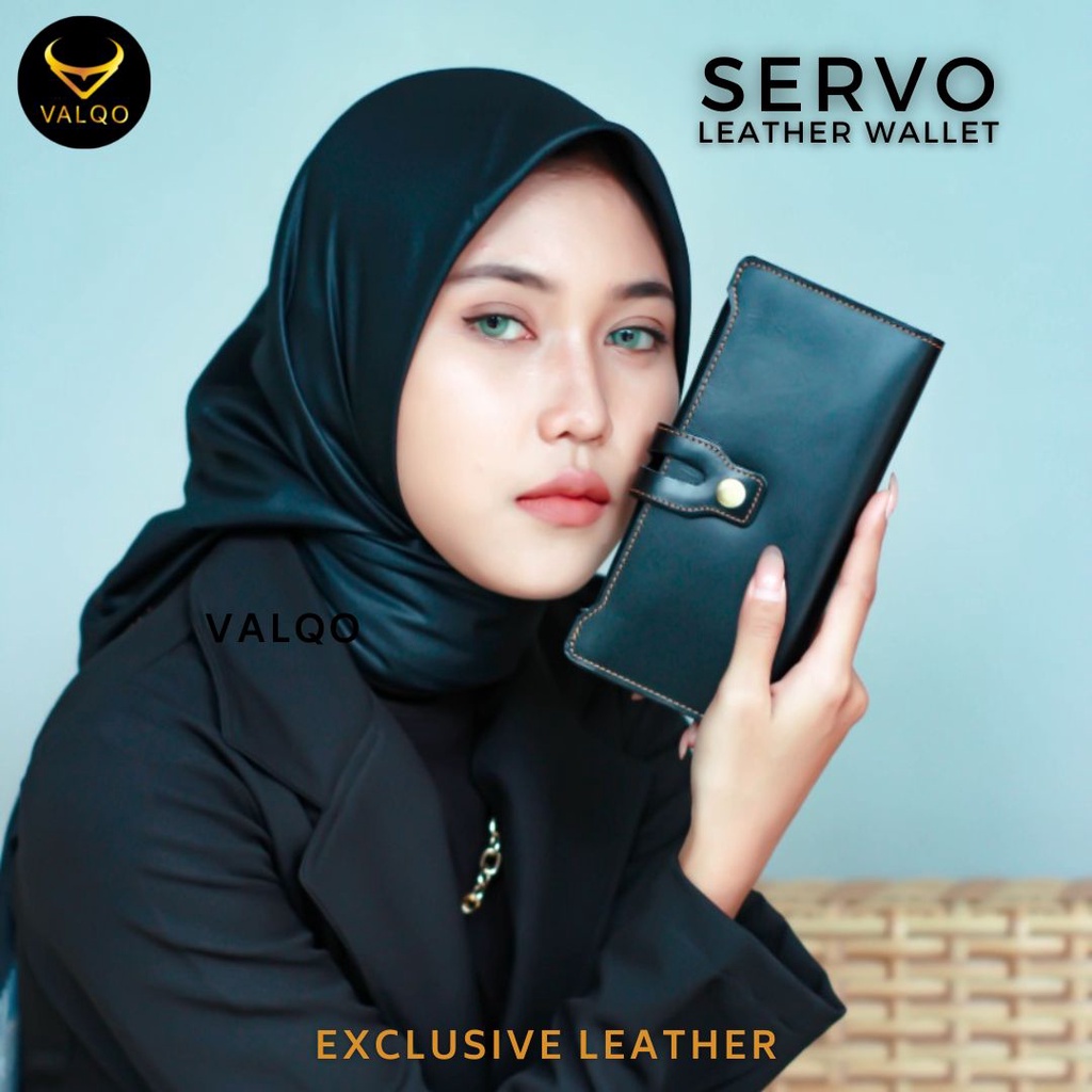 [VALQO] SERVO BY Dompet Kulit Sapi Motif Buaya untuk Pria Wanita