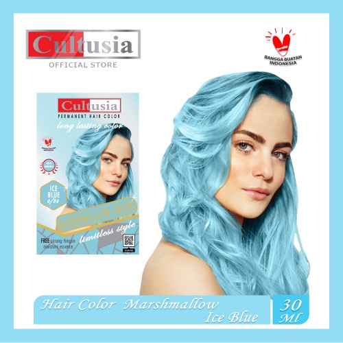 Pewarna Cat Rambut Cultusia Hair Marshmallow Color Ice Blue Ash blue Rose Gold Miracle Peach