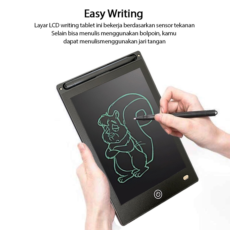 LCD Writing Tablet Drawing Board tab Alat tulis Papan Pen Layar 8.5 inch