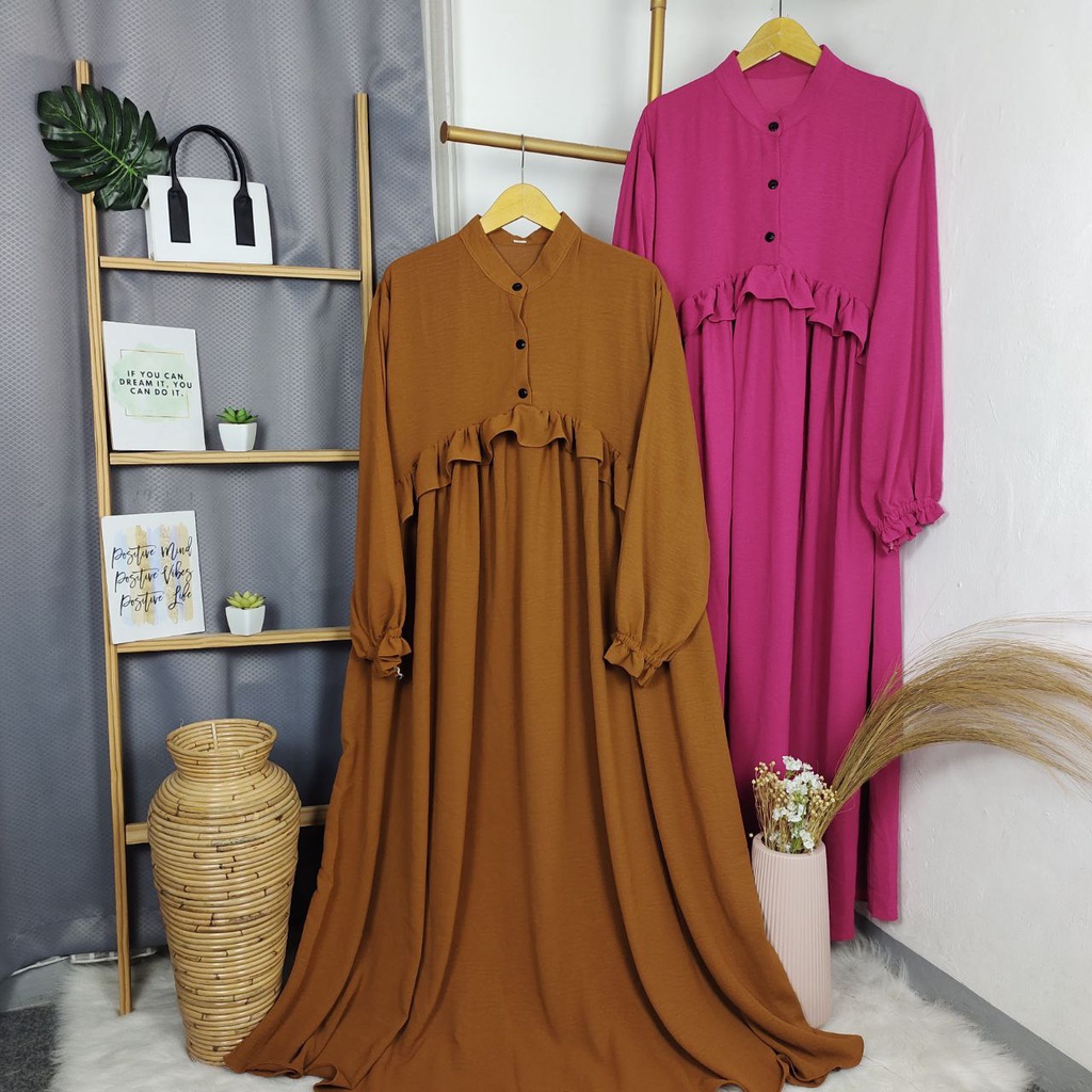 GANIK GAMIS SUPER JUMBO TERUSAN BIGSIZE KERAH SANGHAI OOTD OVERSIZE JUBAH LD 120 130 140 150 COD