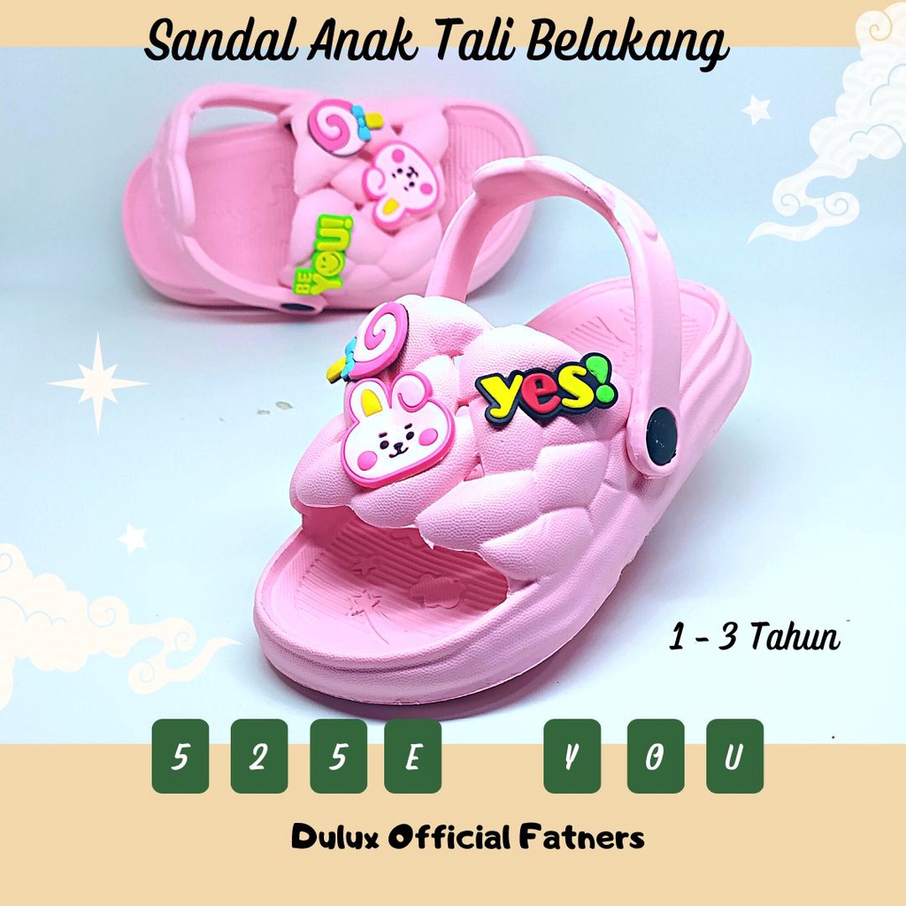 MD79 - Sendal Anak Perempuan Tali Belakang Terbaru 2023 Usia 1 3 Tahun